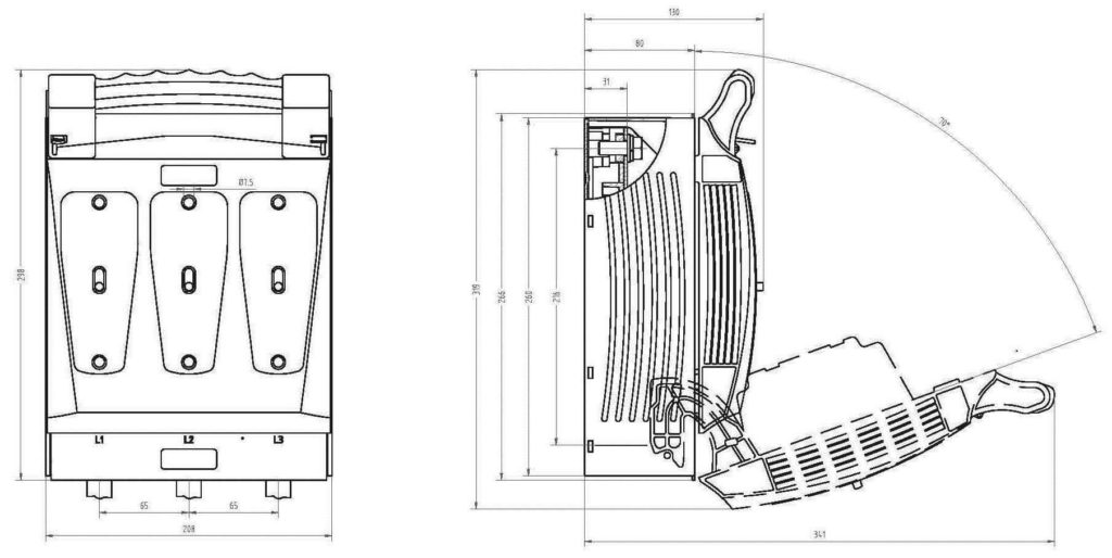 https://www.dfelectric.fr/wp-content/uploads/2020/10/NH2-3P-BS-fuse-switch-disconnectors-690V-dimensions-nh-dfelectric-1024x514.jpg