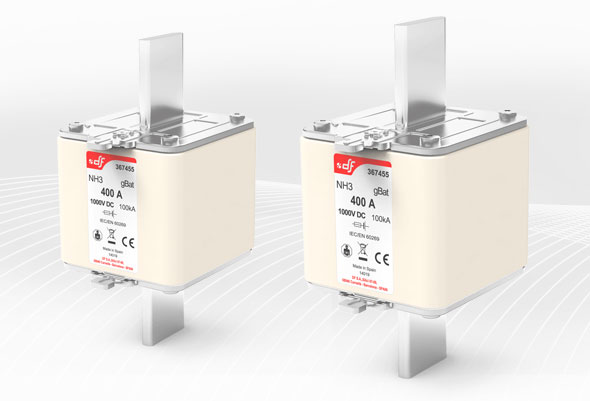 Fusibles gBAT protection batterie 1000V 400A taille NH3