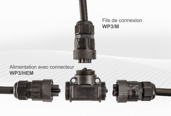 Connecteur Électrique Étanches IP68 - Raccord de Cable 3 Fils