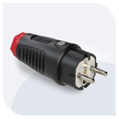 Fiche caoutchouc 16A 220V NF