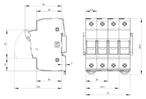 DF ELECTRIC : Coupe-circuit porte-fusible PMX 14x51