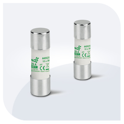 Gamme fusibles 10x38 aM 400V accompagnement moteur