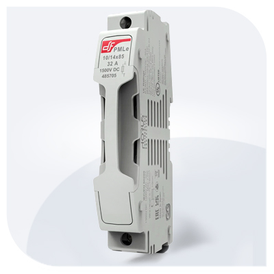Porte fusible 10x85 et 10-14x85 DC 1500V gPV référence 485705 pour installations photovoltaïques
