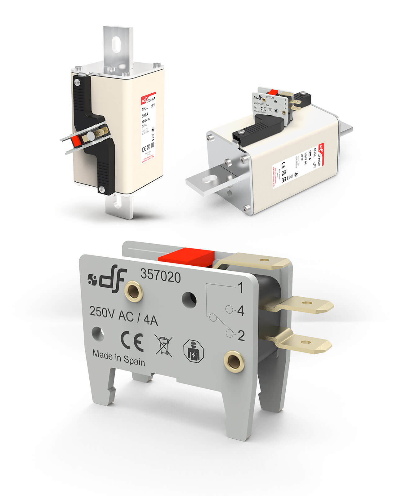 Microrupteur pour fusible NH3 L 1500V DC