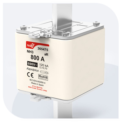 DF ELECTRIC Fusible NH3 ultrarapide aR 800A 690VAC 120kA