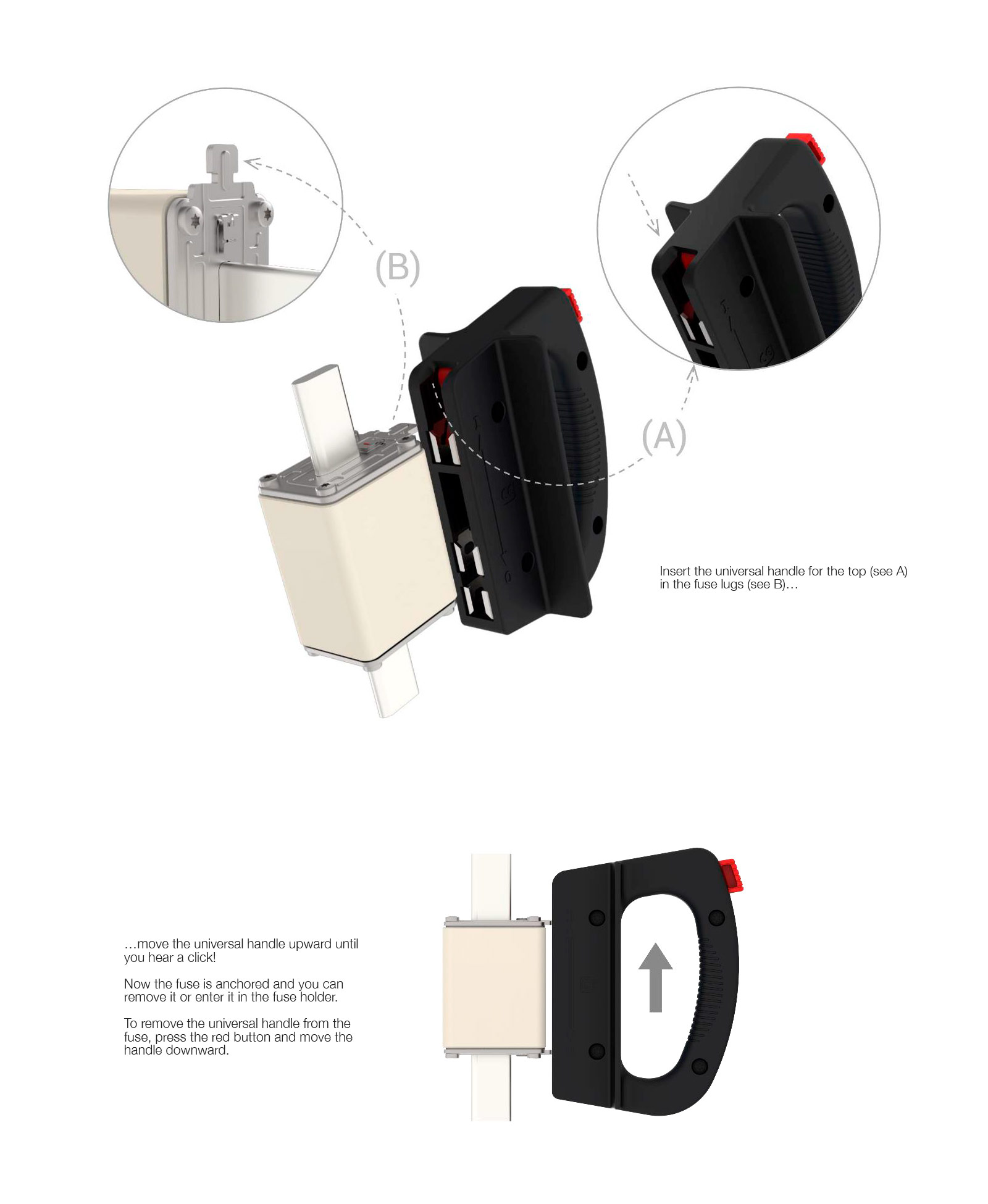 Utilisation manette extraction NH XL 1500V